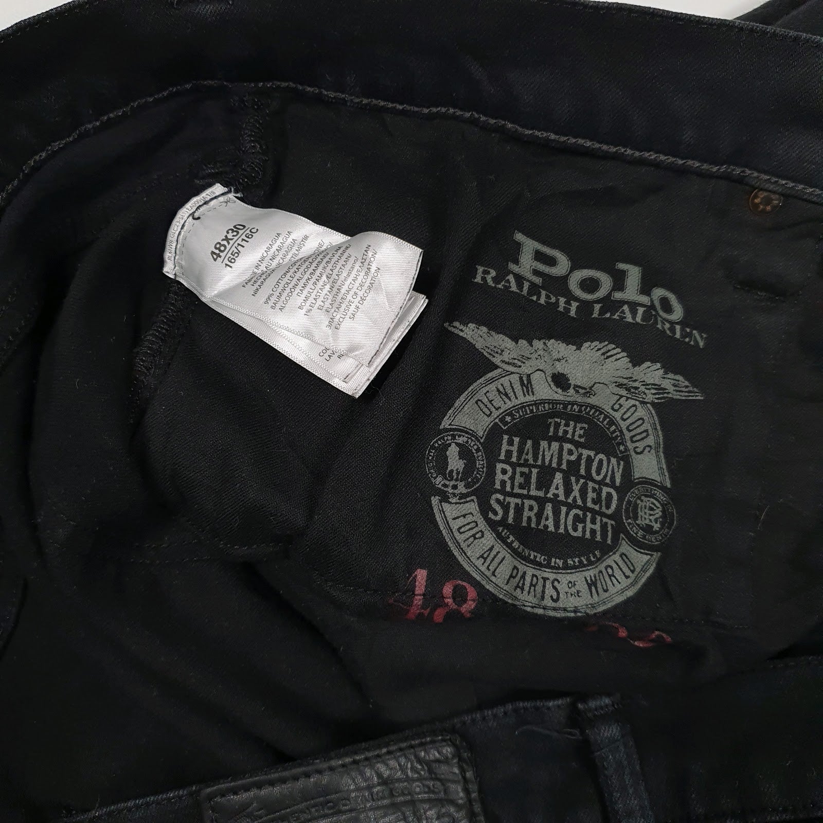 Mens Black Polo Ralph Lauren   Jeans