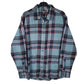 Mens Blue Eddie Bauer Flannel Long Sleeve Shirt