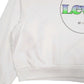 Womens White Levis Crop Top Spellout Crewneck Jumper
