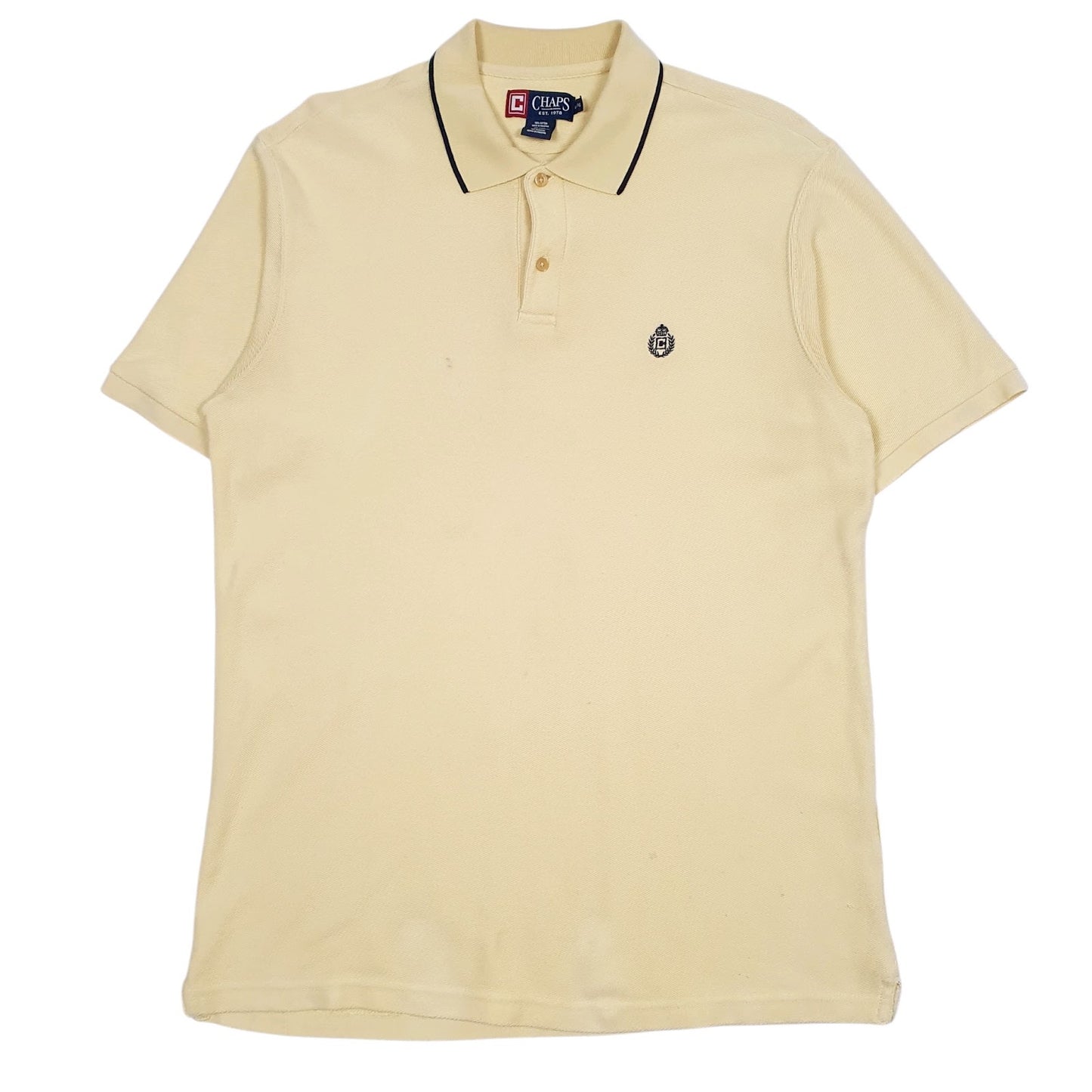 Mens Yellow Chaps  Short Sleeve Polo Shirt