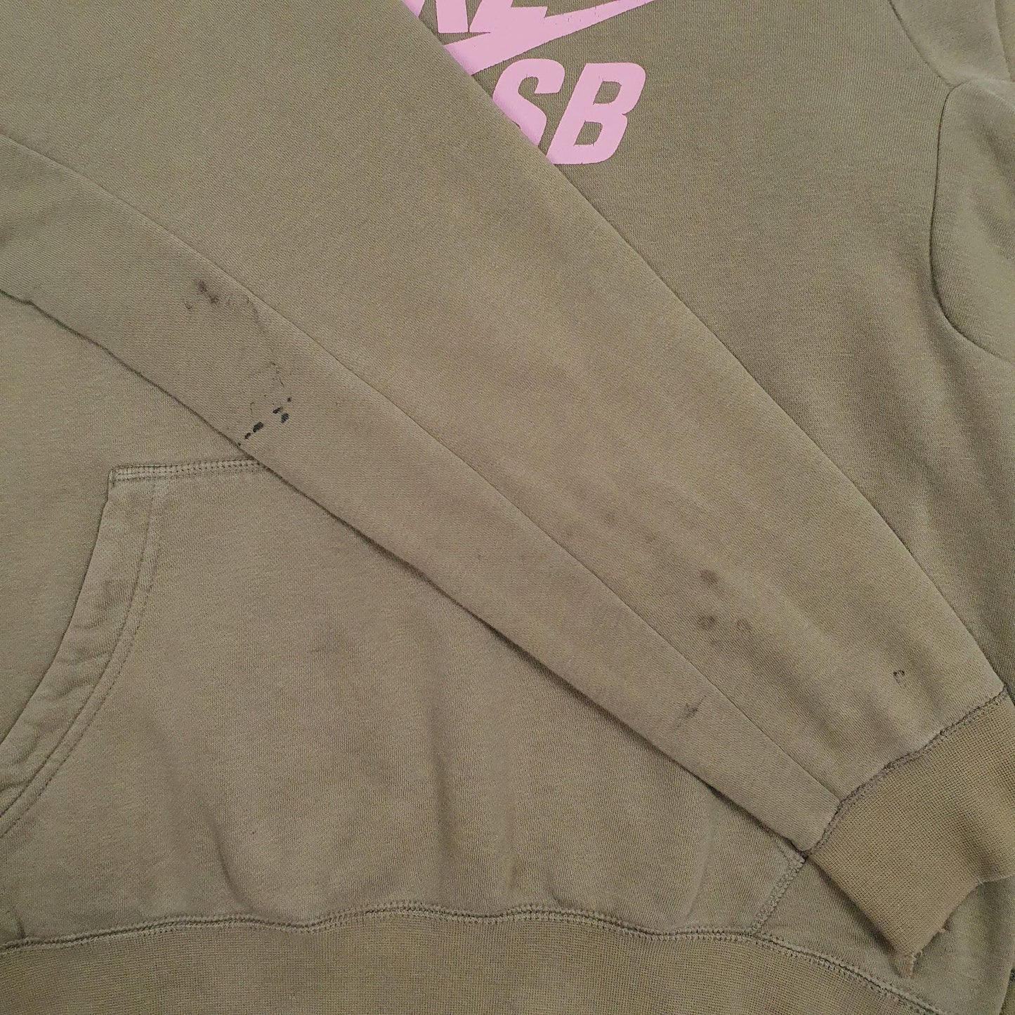 Mens Green Nike SB Spellout Hoodie Jumper
