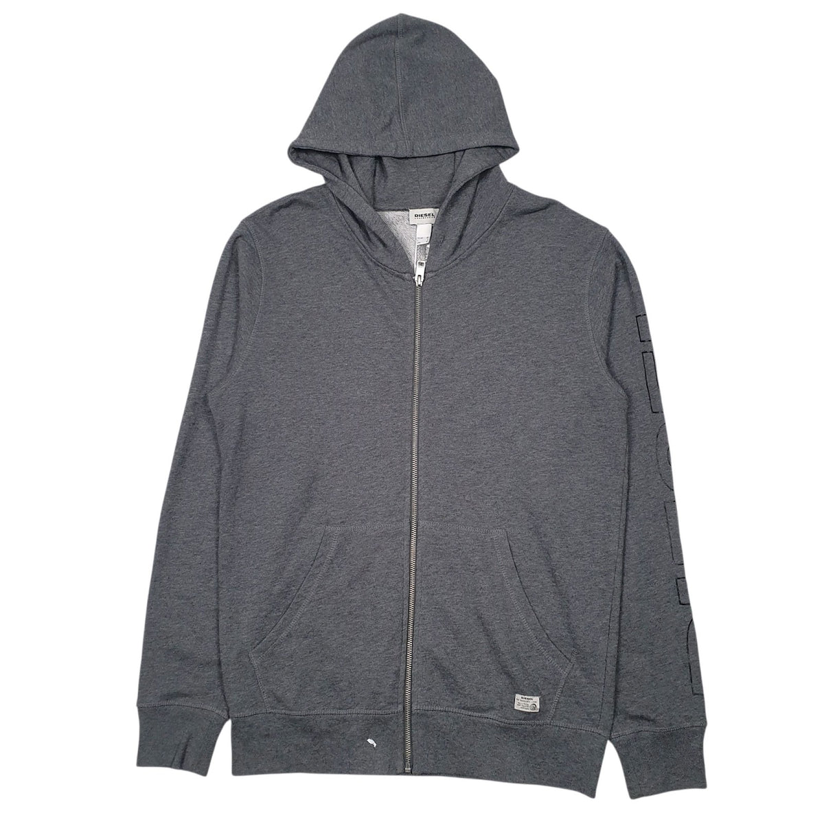 Mens Grey Diesel  Full Zip Jumper