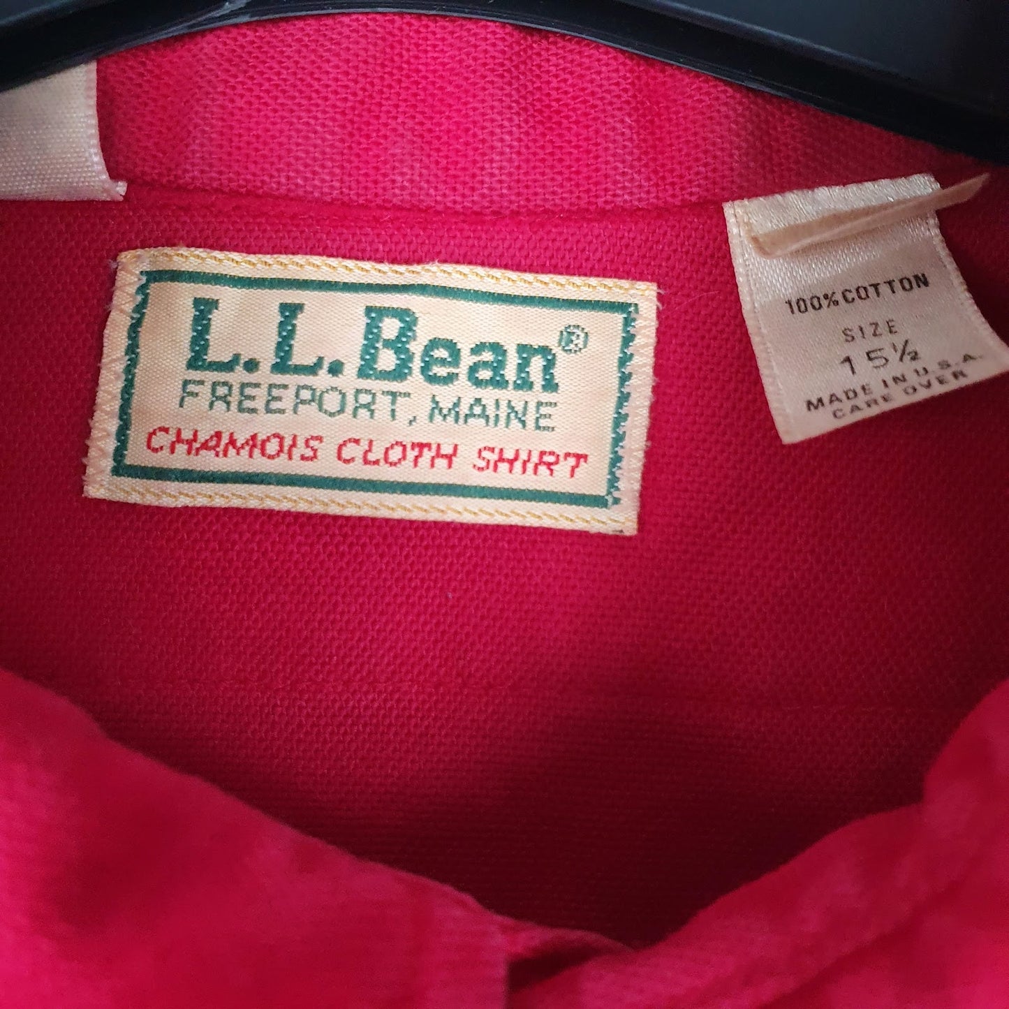 Mens Red L.L.Bean Chamois Vintage 90s Made In USA  Shirt