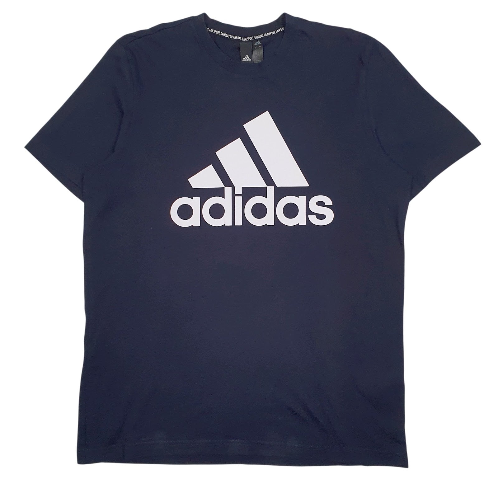 Mens Navy Adidas Spellout Short Sleeve T Shirt
