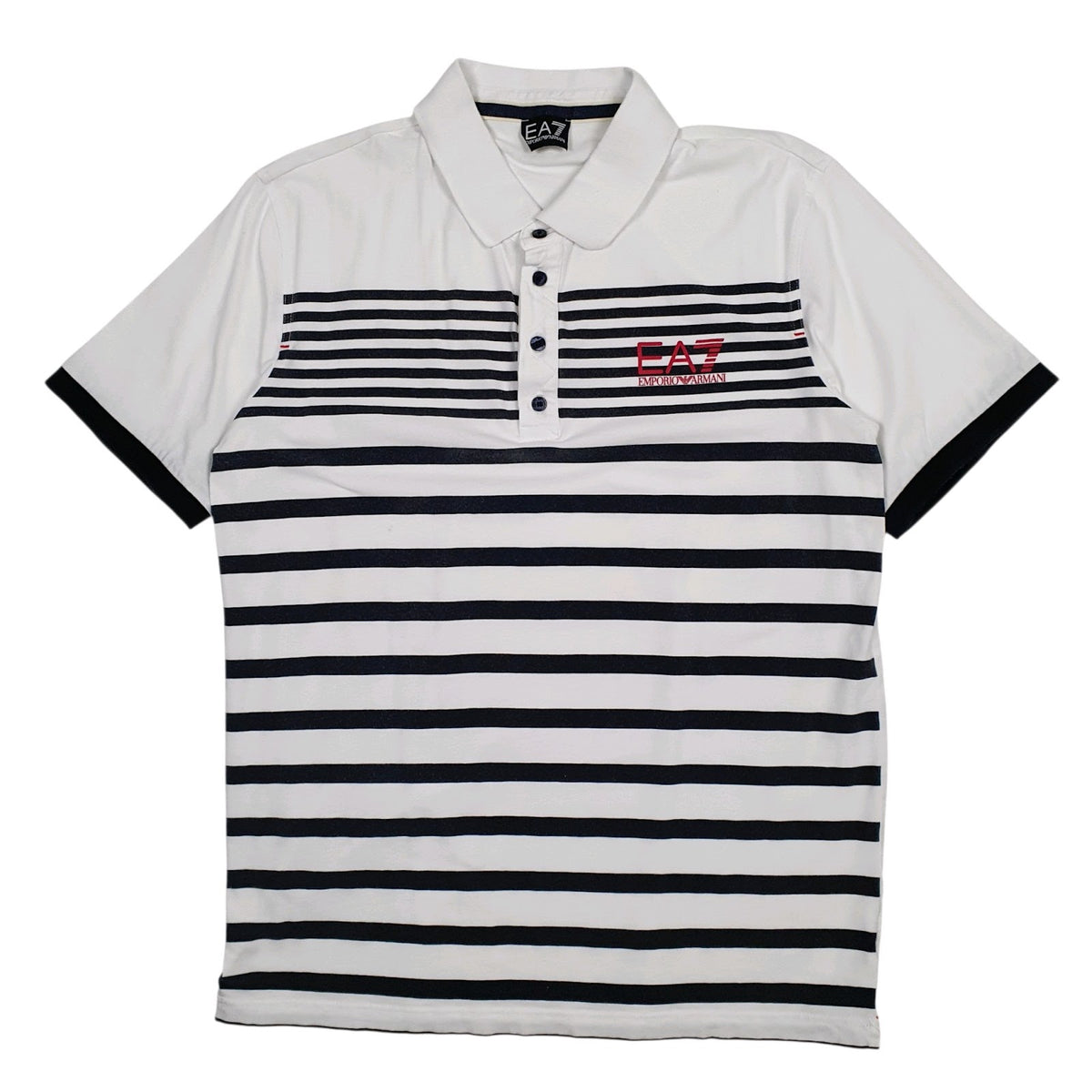Mens White Emporio Armani  Short Sleeve Polo Shirt