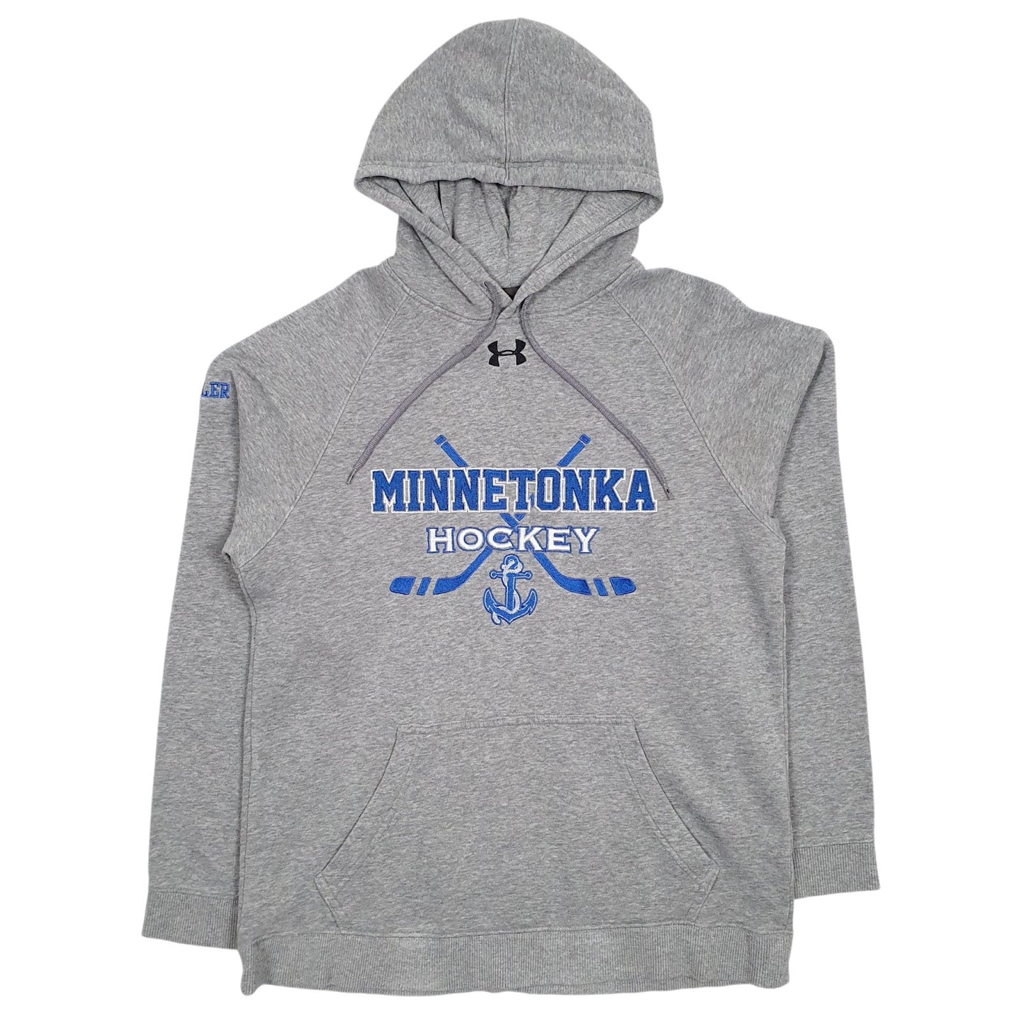 Mens Grey Under Armour Minnesota Hockey Hoodie Jumper