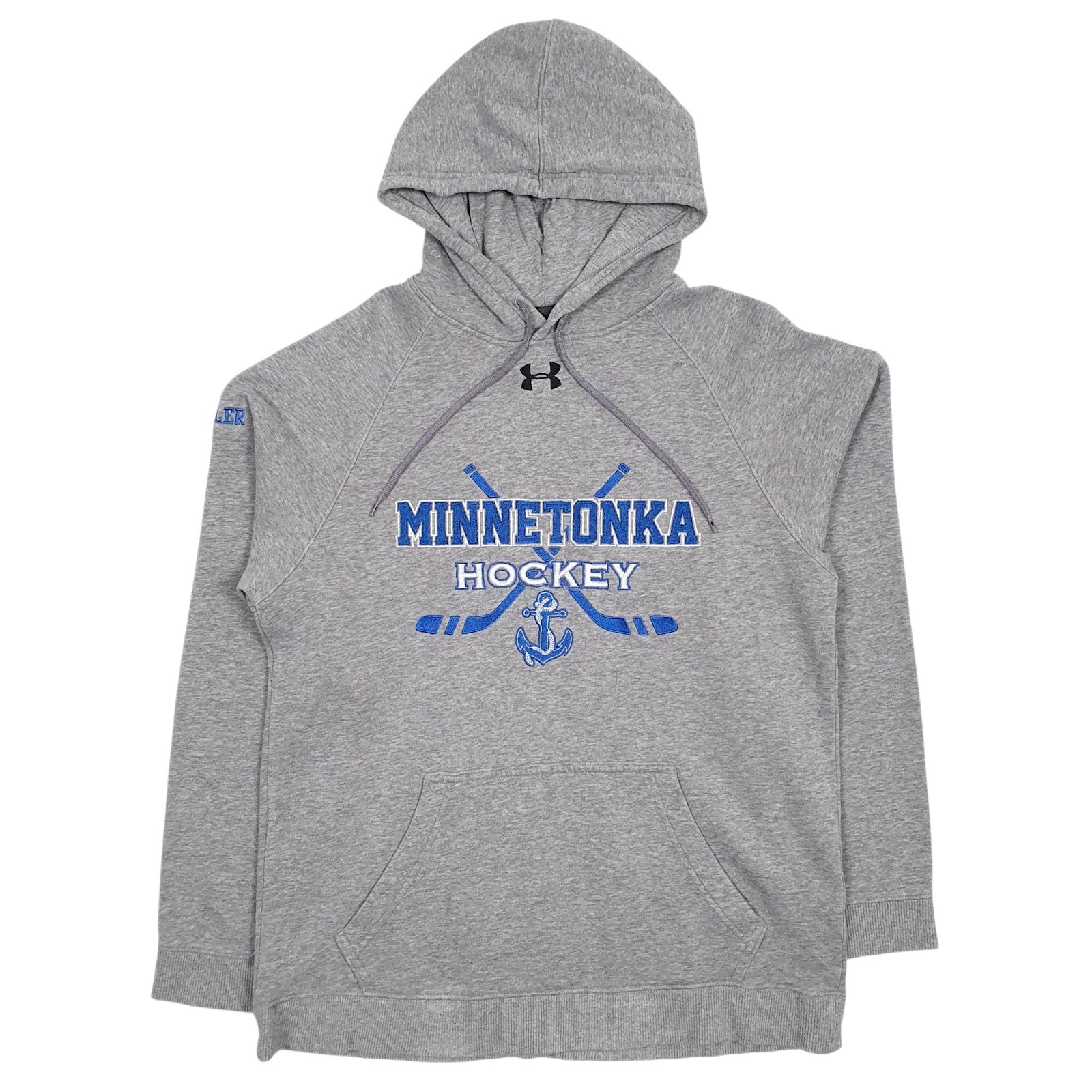 Mens Grey Under Armour Minnesota Hockey Hoodie Jumper
