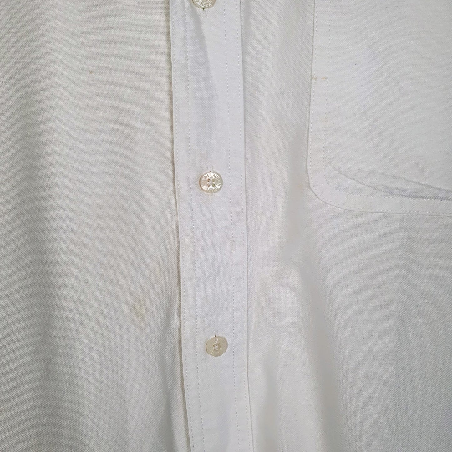 Mens White Ralph Lauren Vintage 90s  Shirt