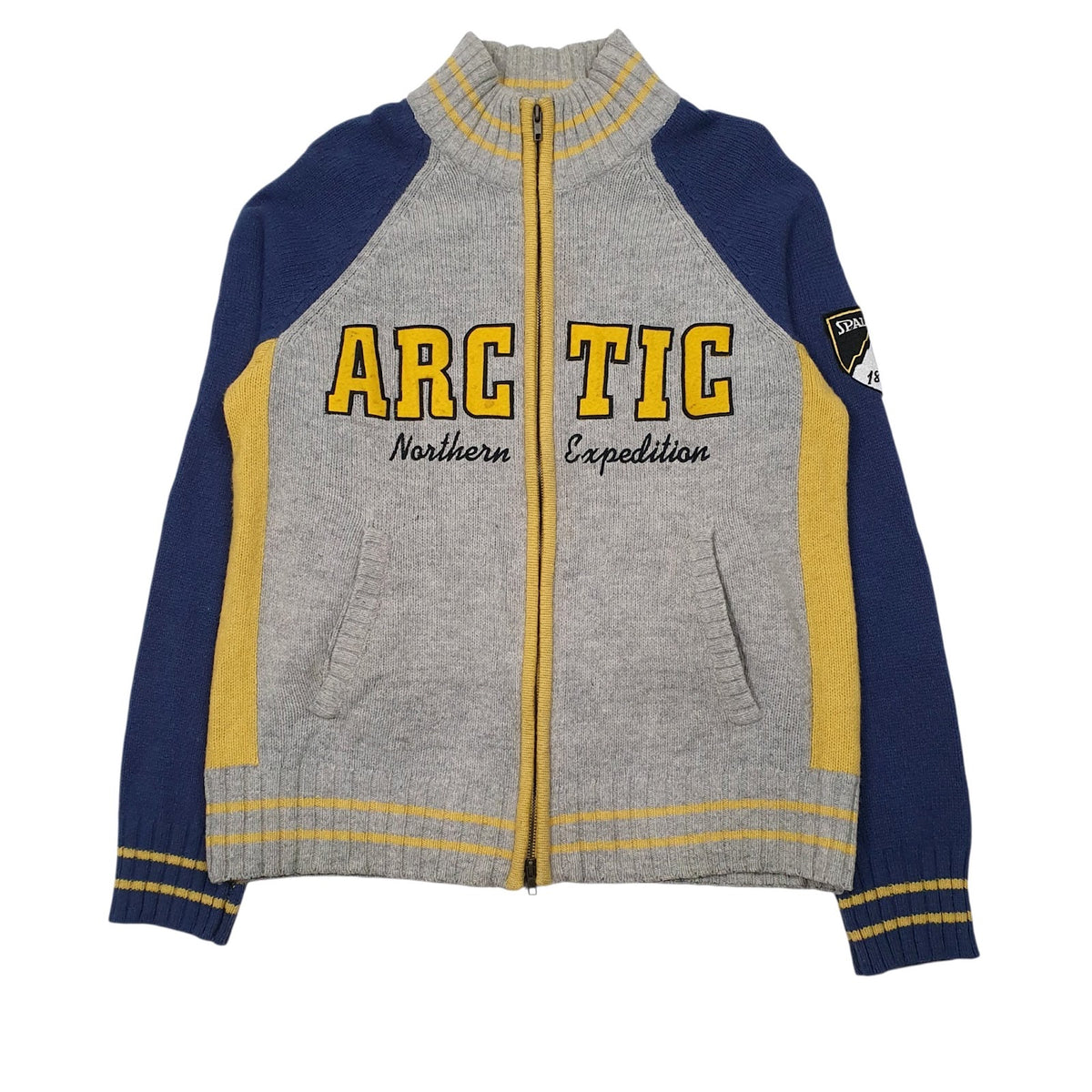 Mens Grey Spalding Artic Northern Expedition Full Zip Jumper