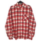 Mens Red Scotland Flannel Long Sleeve Shirt