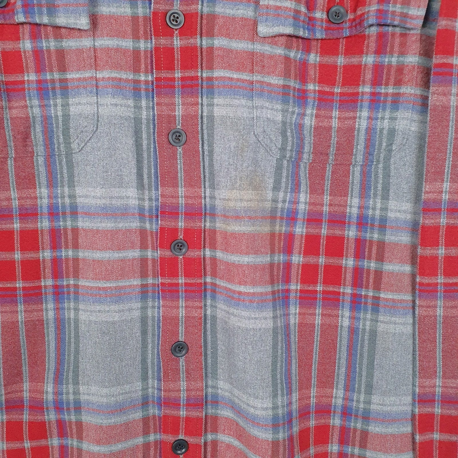 Mens Grey L.L.Bean Flannel  Shirt