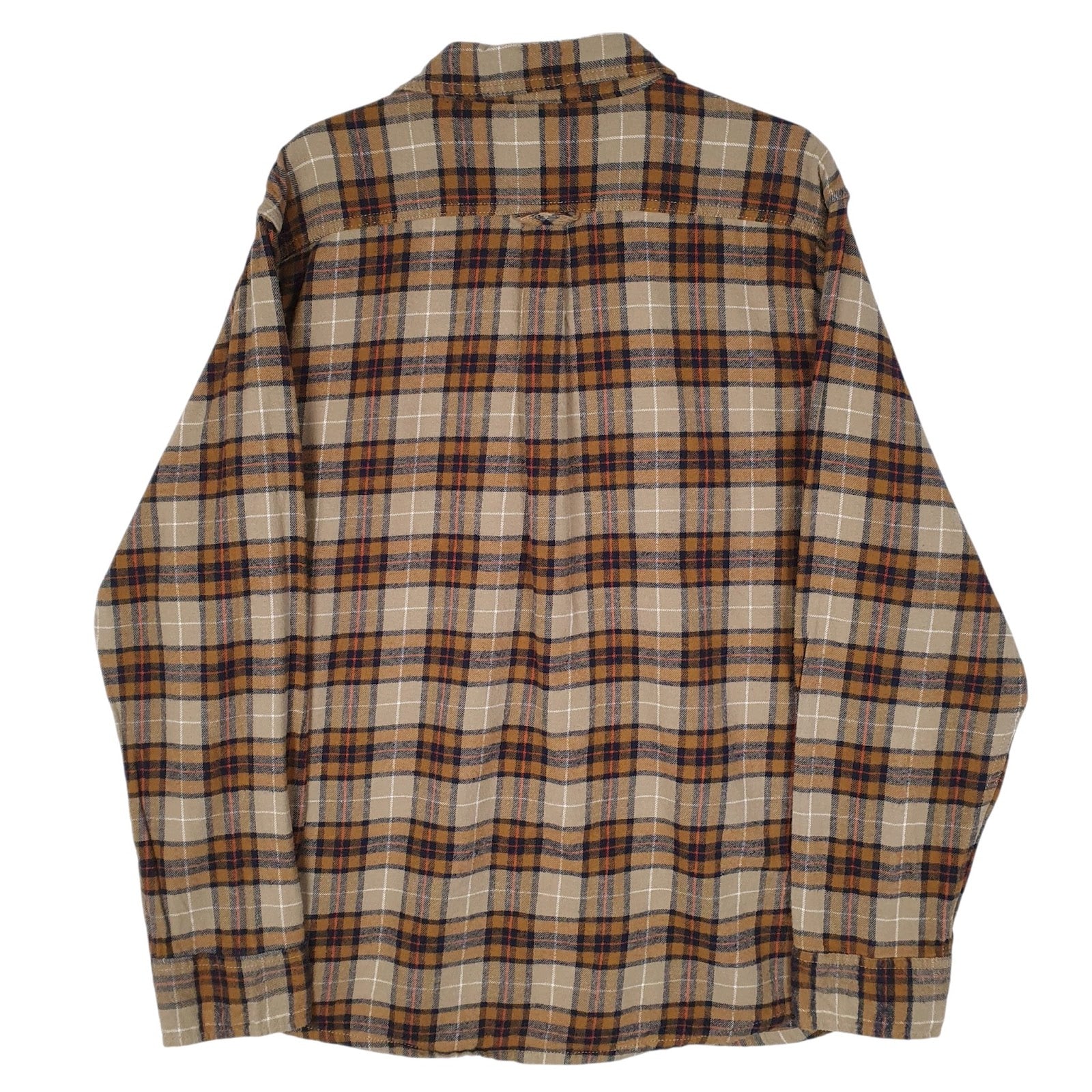 Mens Brown Eddie Bauer Flannel  Shirt