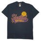 Mens Black Fruit Of The Loom Vintage 00s Softball Short Sleeve T Shirt