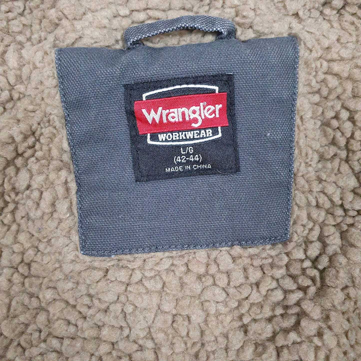 Mens Grey Wrangler Sherpa Lined  Coat