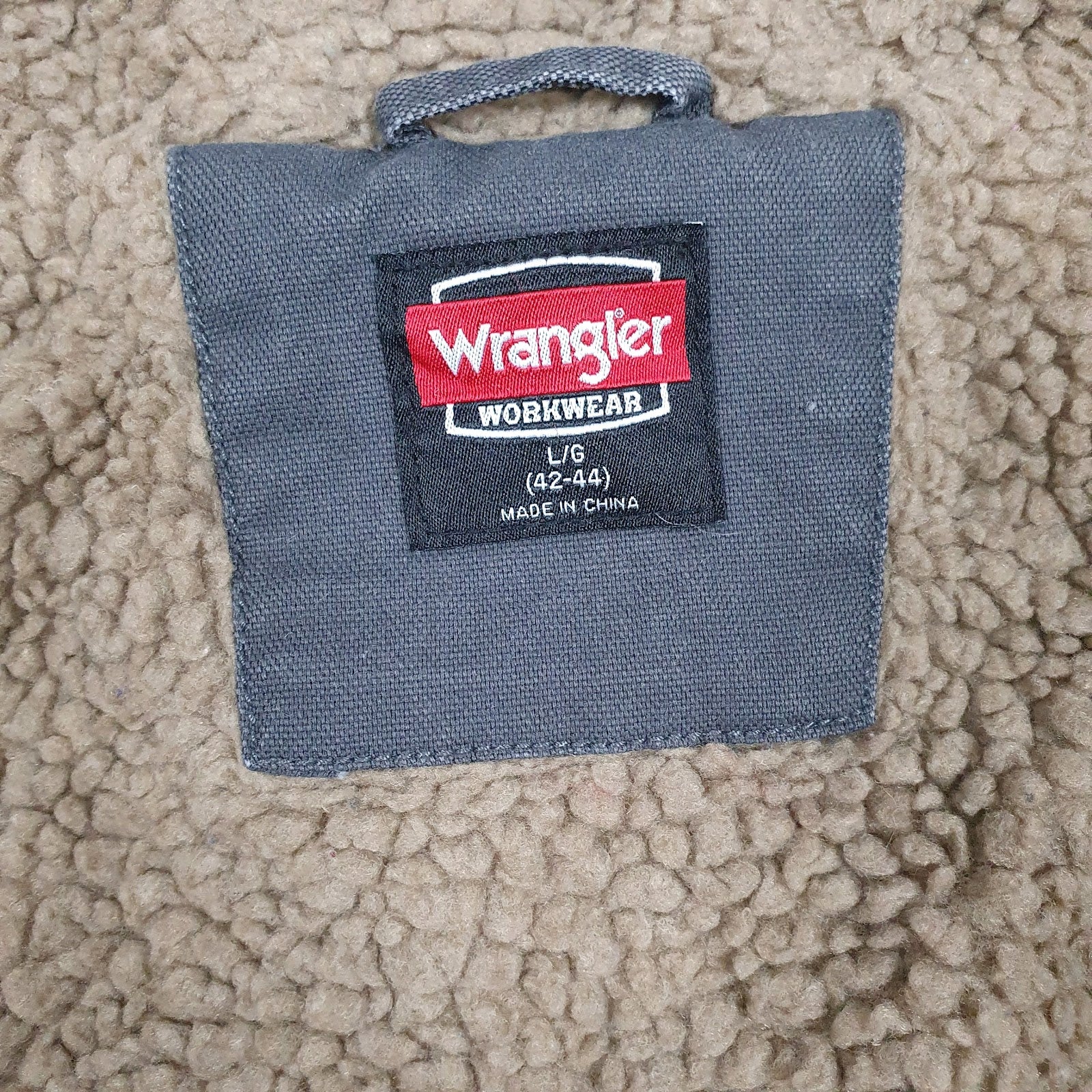 Mens Grey Wrangler Sherpa Lined  Coat