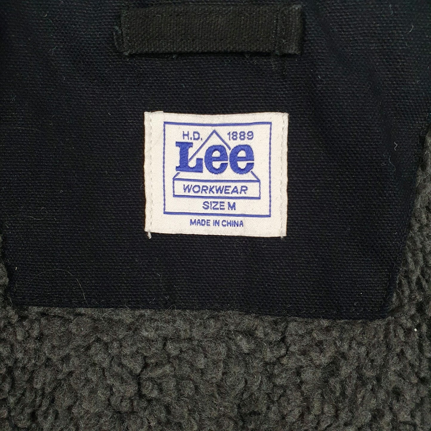 Mens Navy Lee Sherpa Lined  Coat