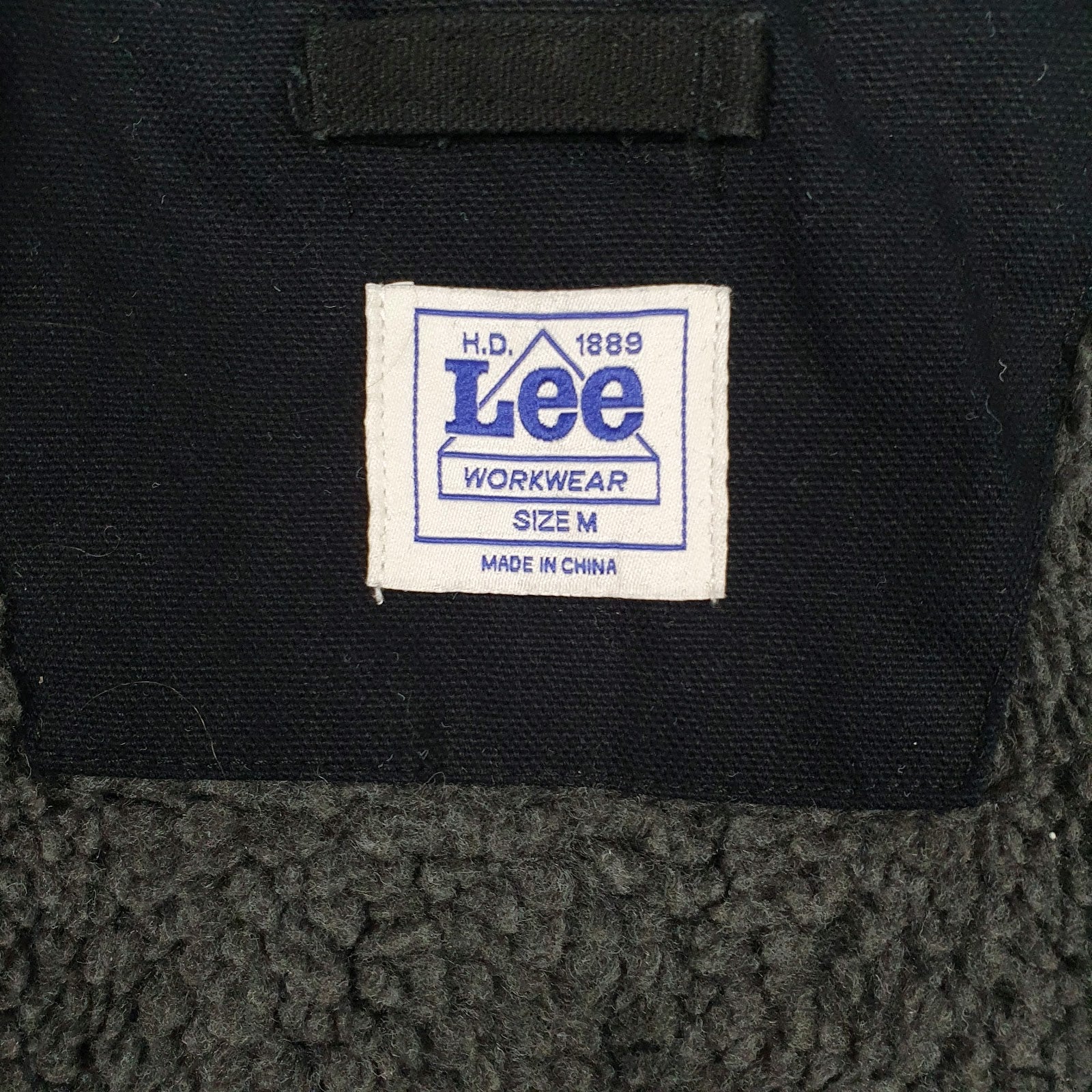 Mens Navy Lee Sherpa Lined  Coat