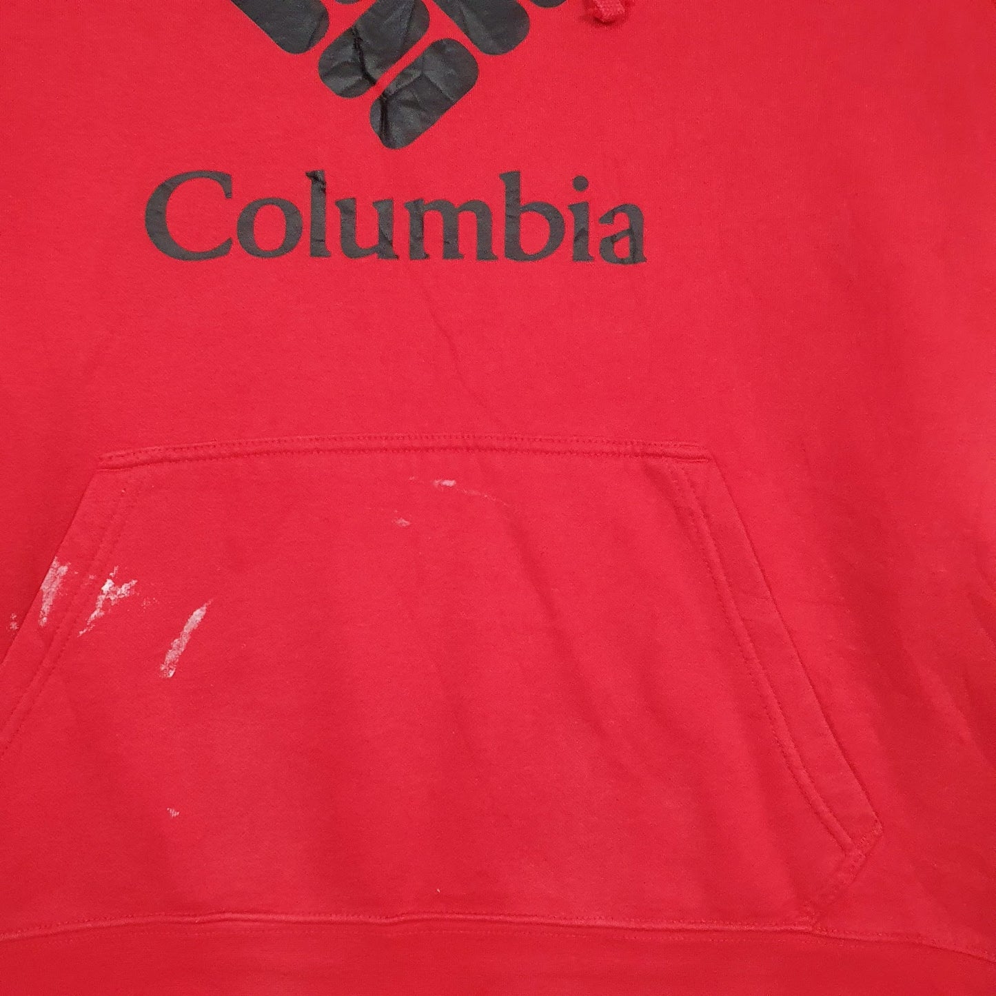 Mens Red Columbia Sportswear Company Spellout Hoodie Jumper