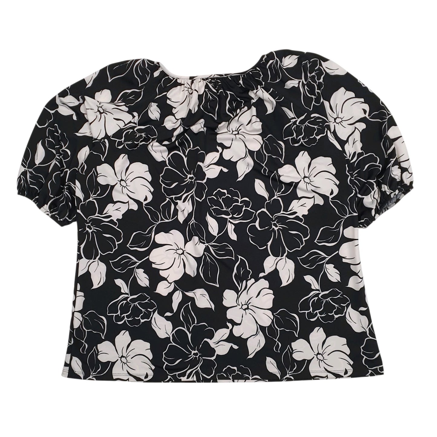 Womens Black Bonmarche Floral Blouse  T Shirt