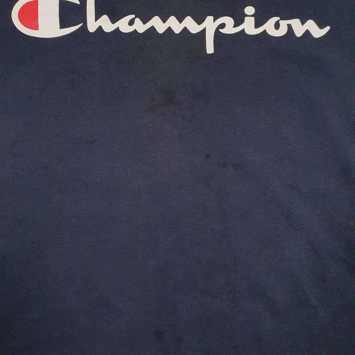 Mens Navy Champion Spellout Crewneck Jumper