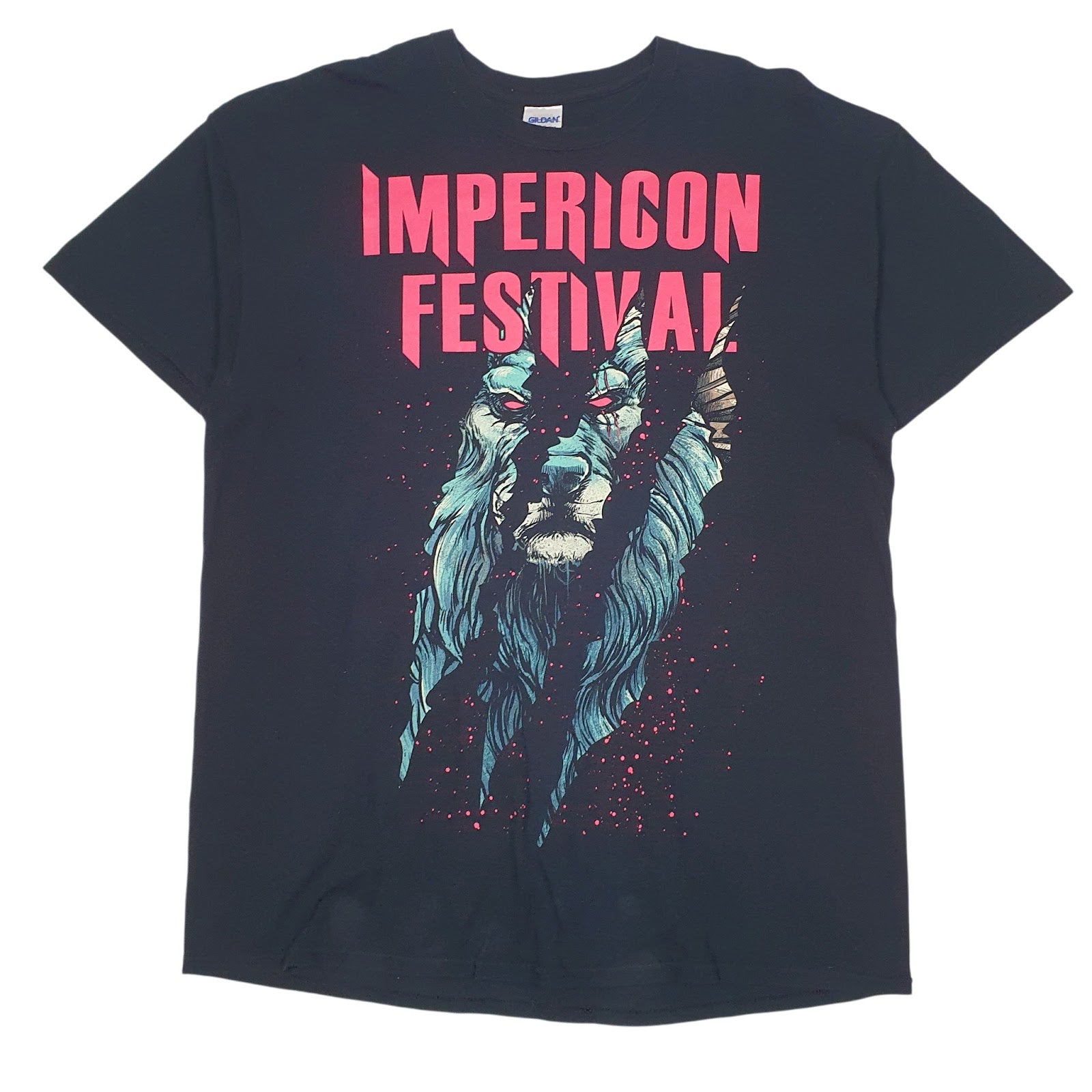Mens Black Gildan Imprison Festival Short Sleeve T Shirt