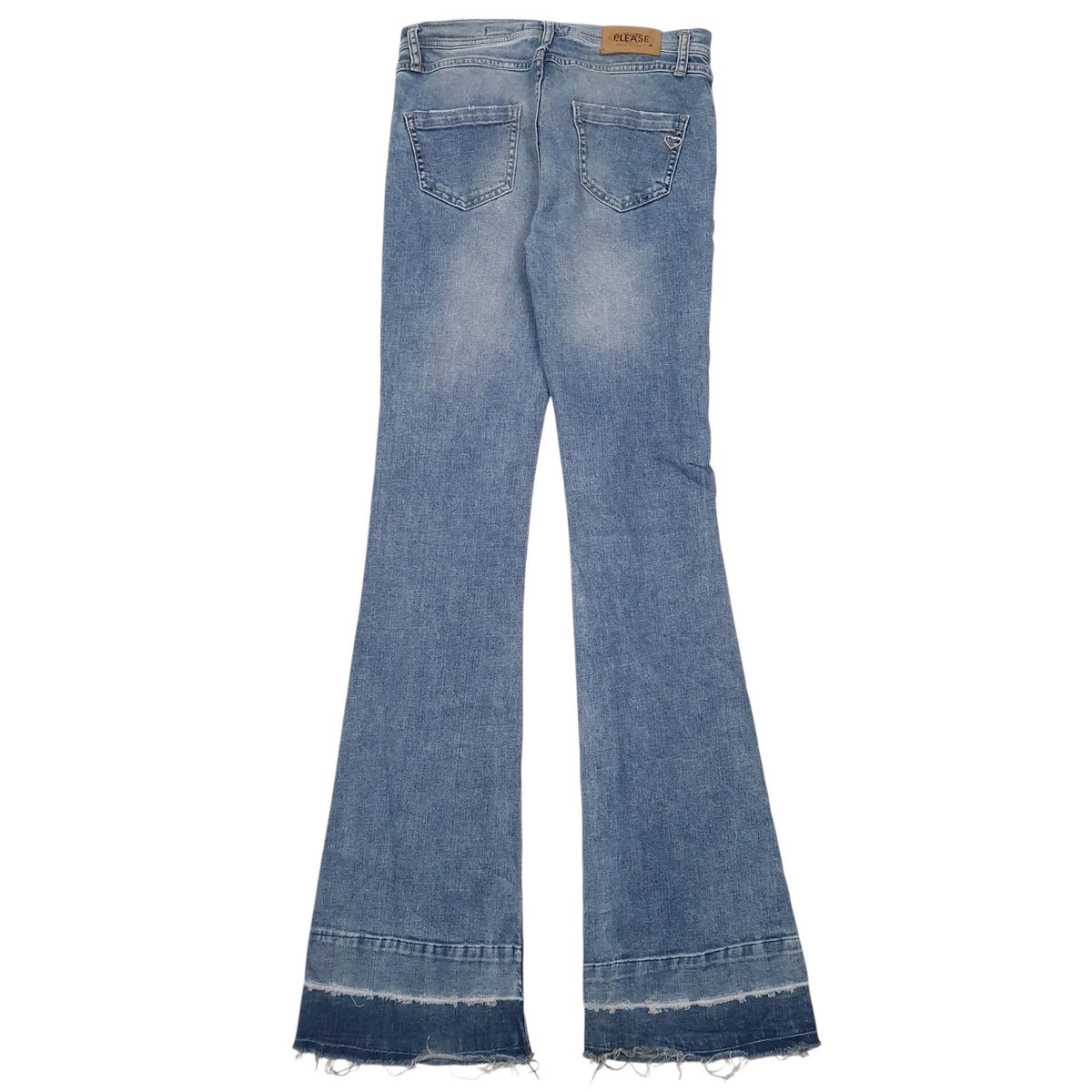 Womens Blue Please Distressed  Jeans