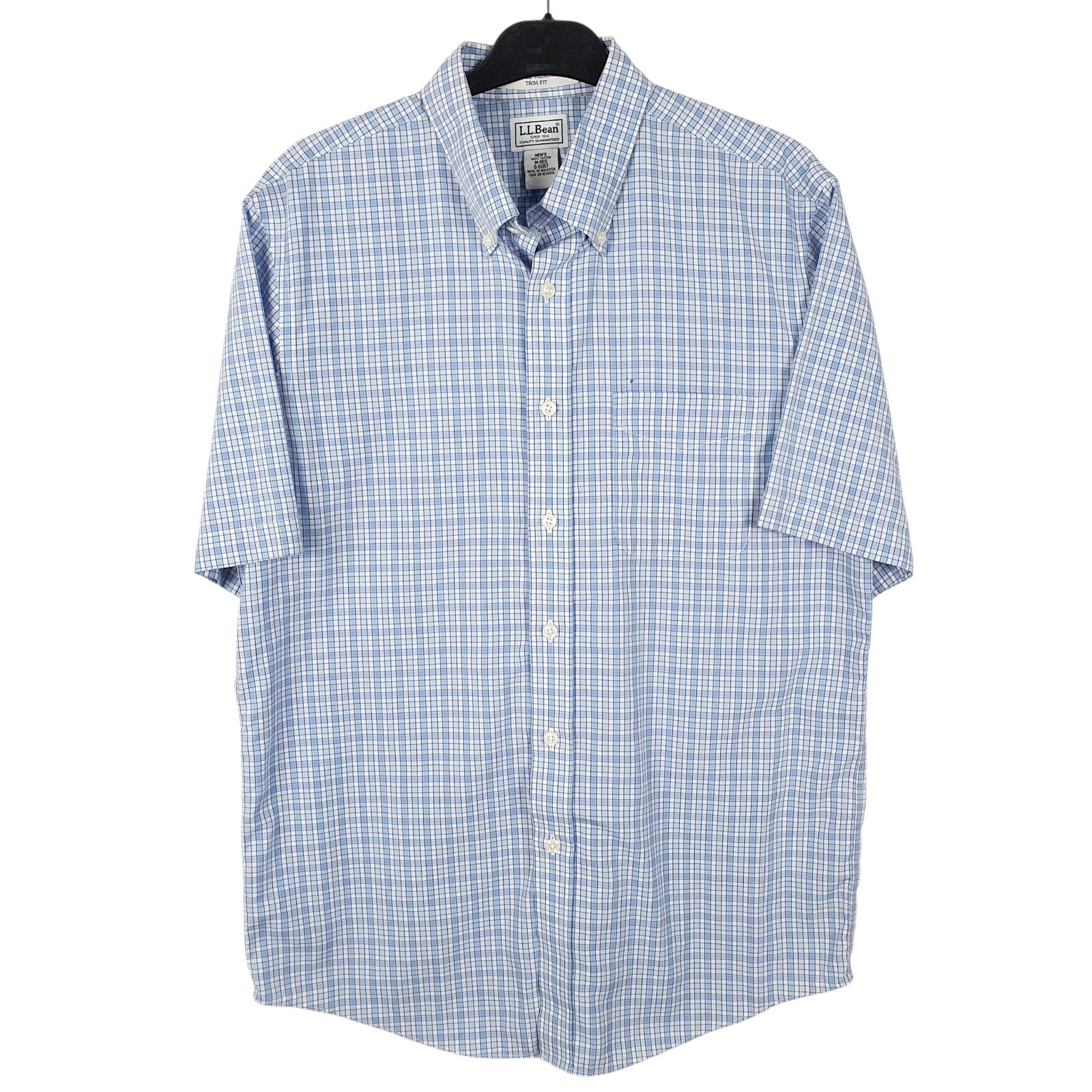 Mens Blue L.L.Bean  Short Sleeve Shirt