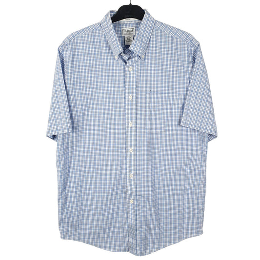 Mens Blue L.L.Bean  Short Sleeve Shirt