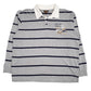 Mens Grey Atlas Rugby Long Sleeve Polo Shirt