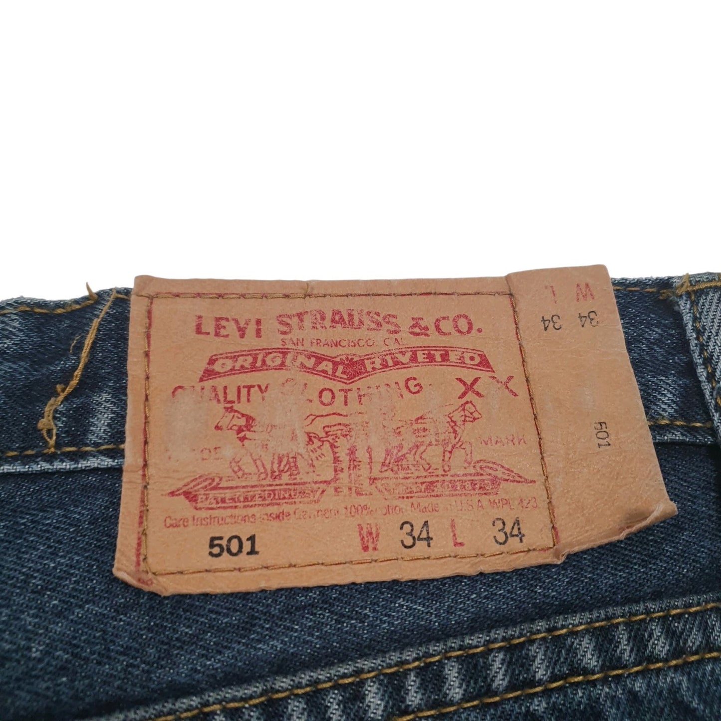 Mens Blue Levis Distressed  Jeans