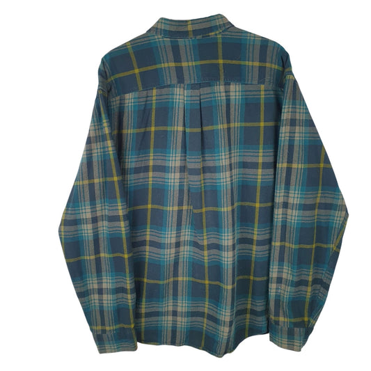 Mens Green Eddie Bauer Flannel  Shirt