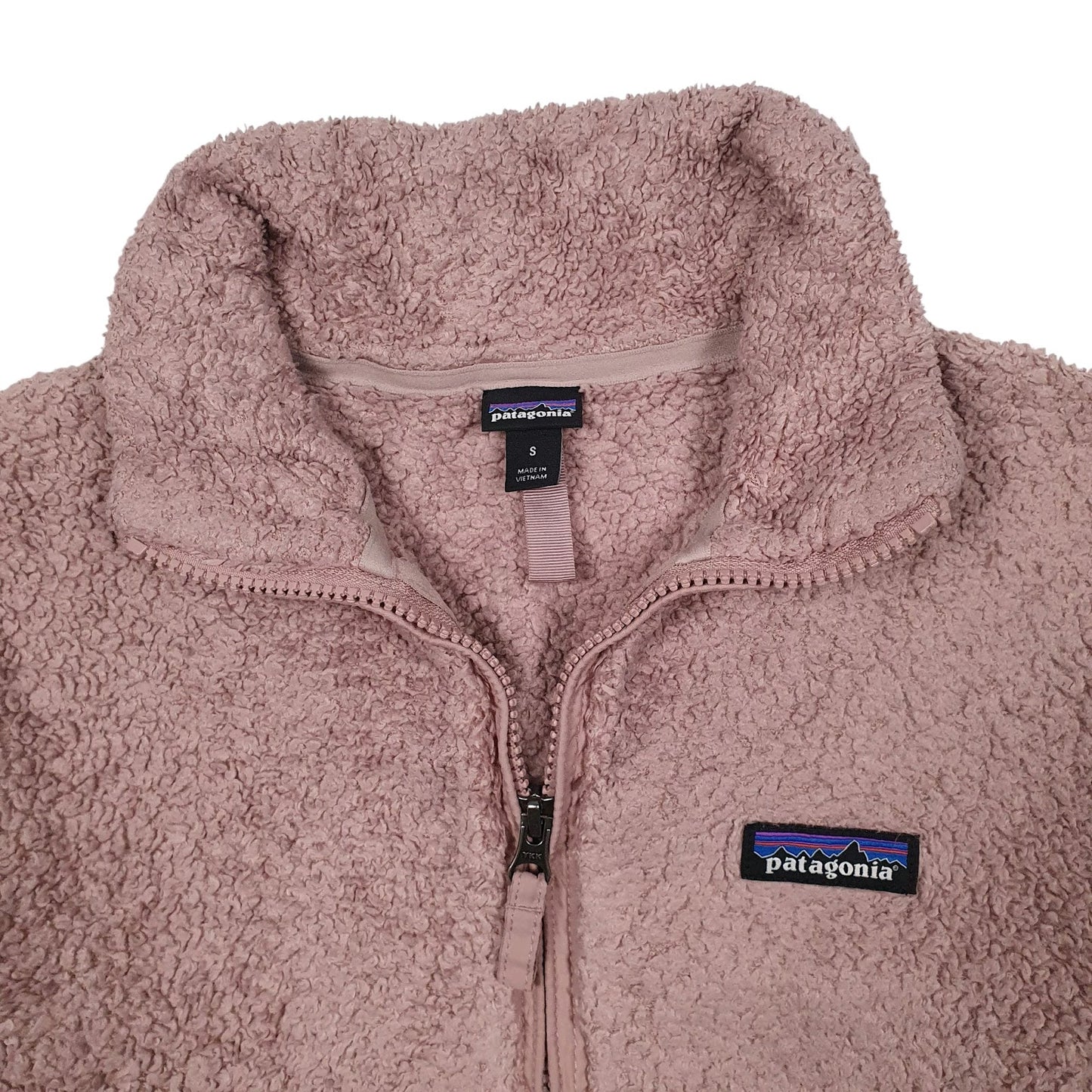 Womens Pink Patagonia Los Gatos Sherpa Fluffy Quarter Zip Jumper