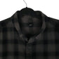 Mens Grey Only & Sons Thick Flannel Plaid  Shirt
