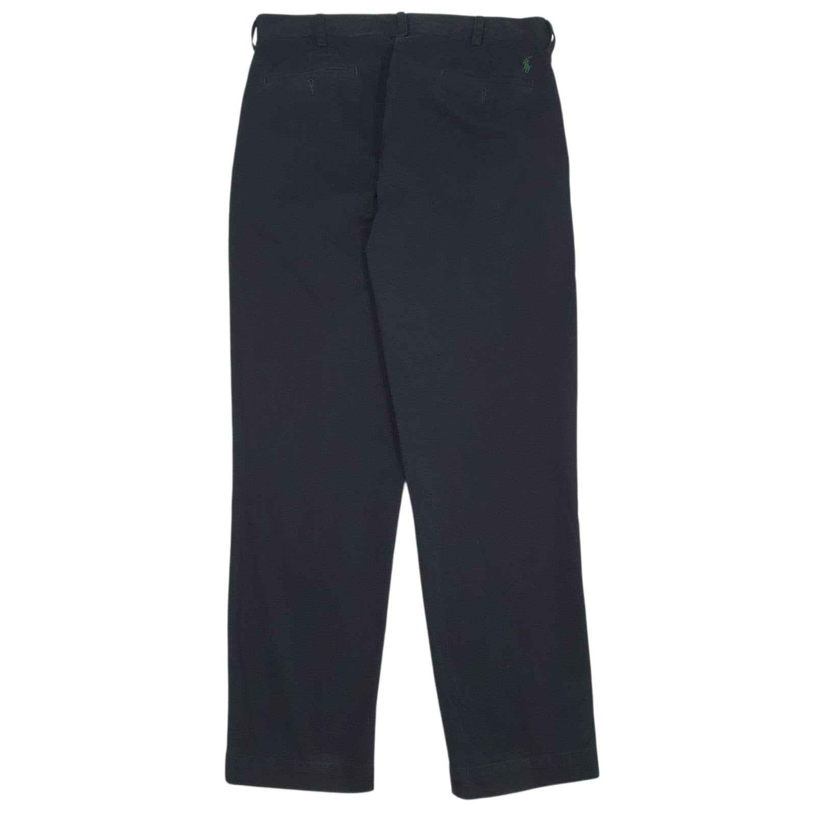 Mens Black Polo Ralph Lauren Ethan Pant Pleated  Trousers