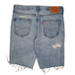Mens Blue Levis Distressed  Shorts
