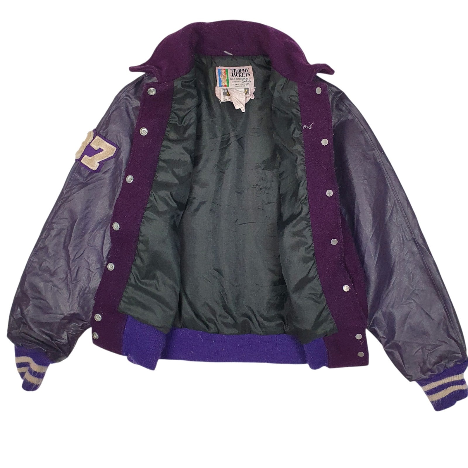 Womens Purple Meca Sportswear Vintage 90s Trophy Jackets  Coat