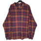 Mens Red Eddie Bauer Flannel Long Sleeve Shirt