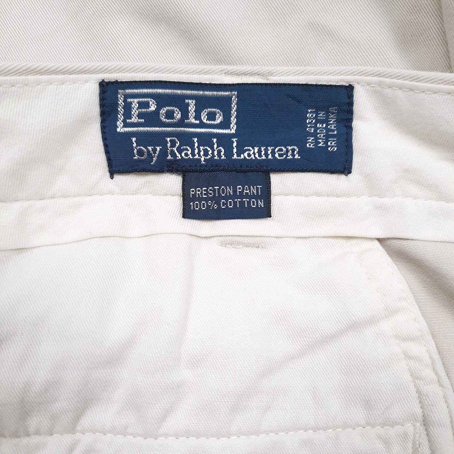 Mens Cream Polo Ralph Lauren Preston Pant  Trousers