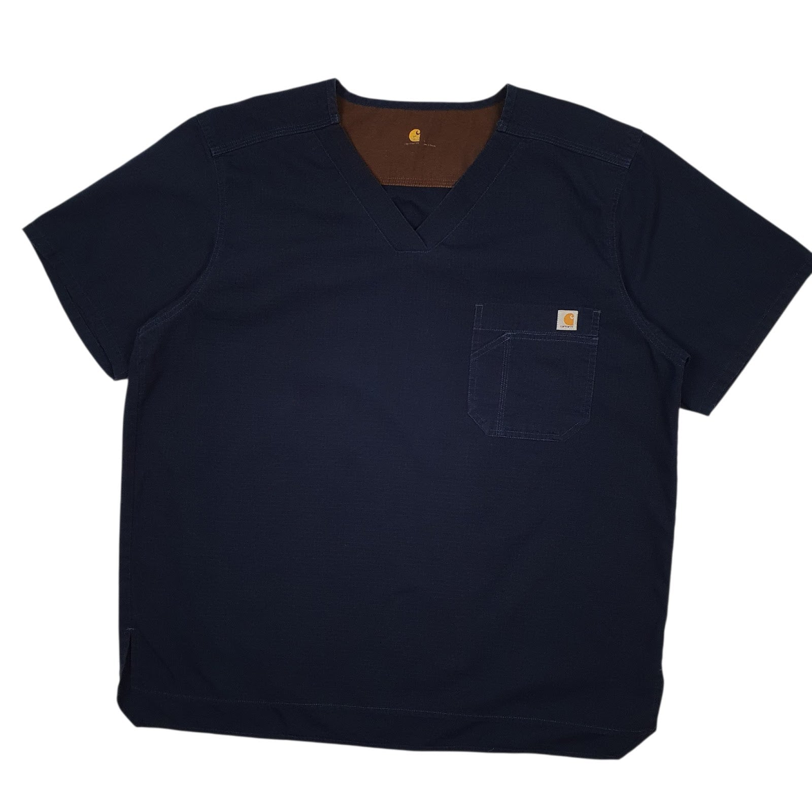 Mens Navy Carhartt Medical Scrubs Short Sleeve T Shirt