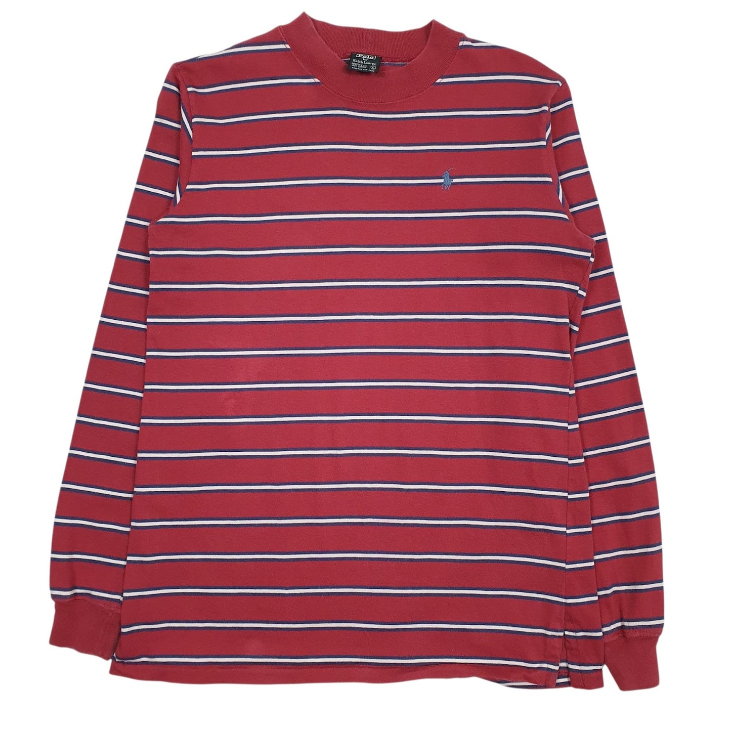 Womens Red Polo Ralph Lauren Vintage 90s Made In USA Long Sleeve T Shirt