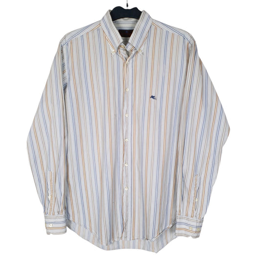 Mens Blue Etro Milano Long Sleeve Shirt