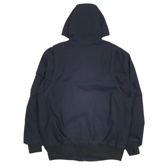 Mens Navy Lee Sherpa Lined  Coat