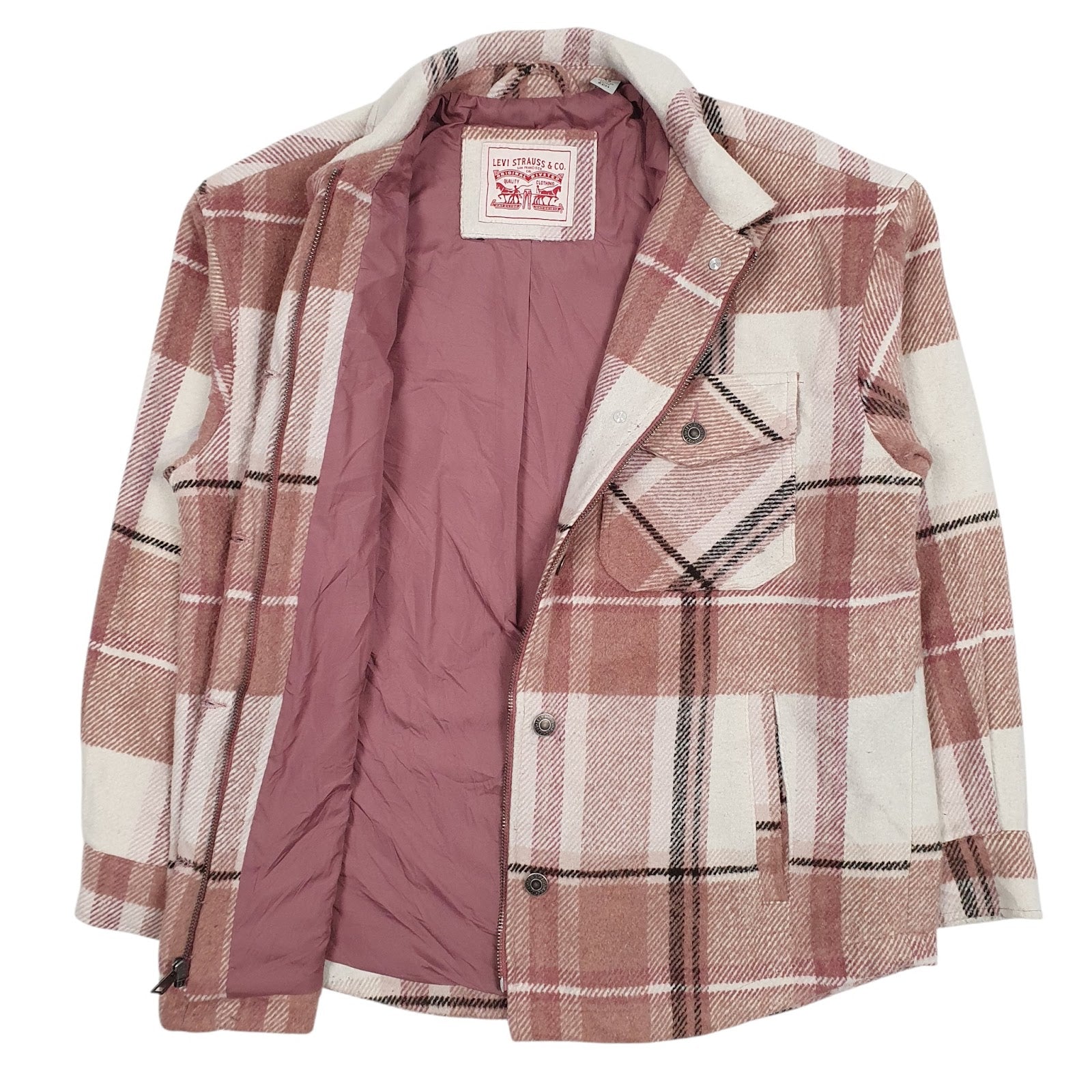 Mens Red Levis Cruiser  Coat