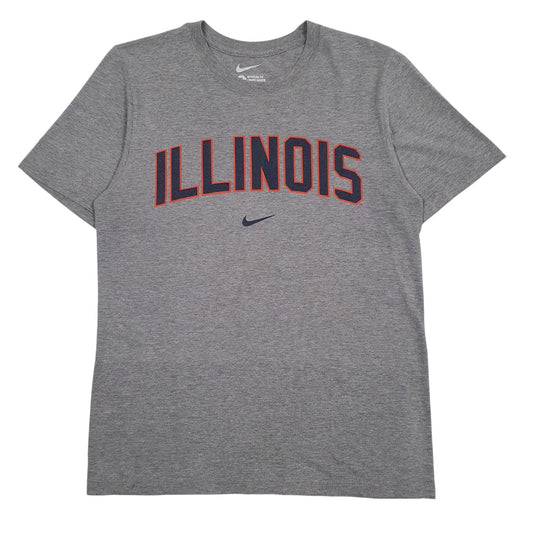 Mens Grey Nike Illinois Short Sleeve T Shirt