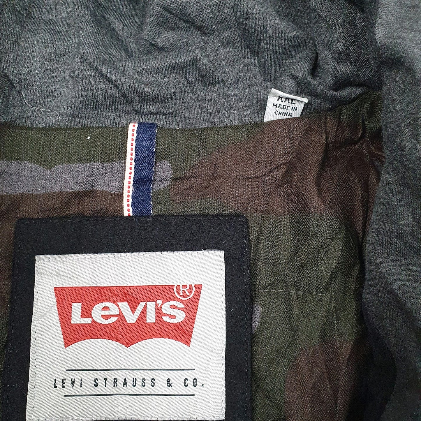 Mens Black Levis   Coat