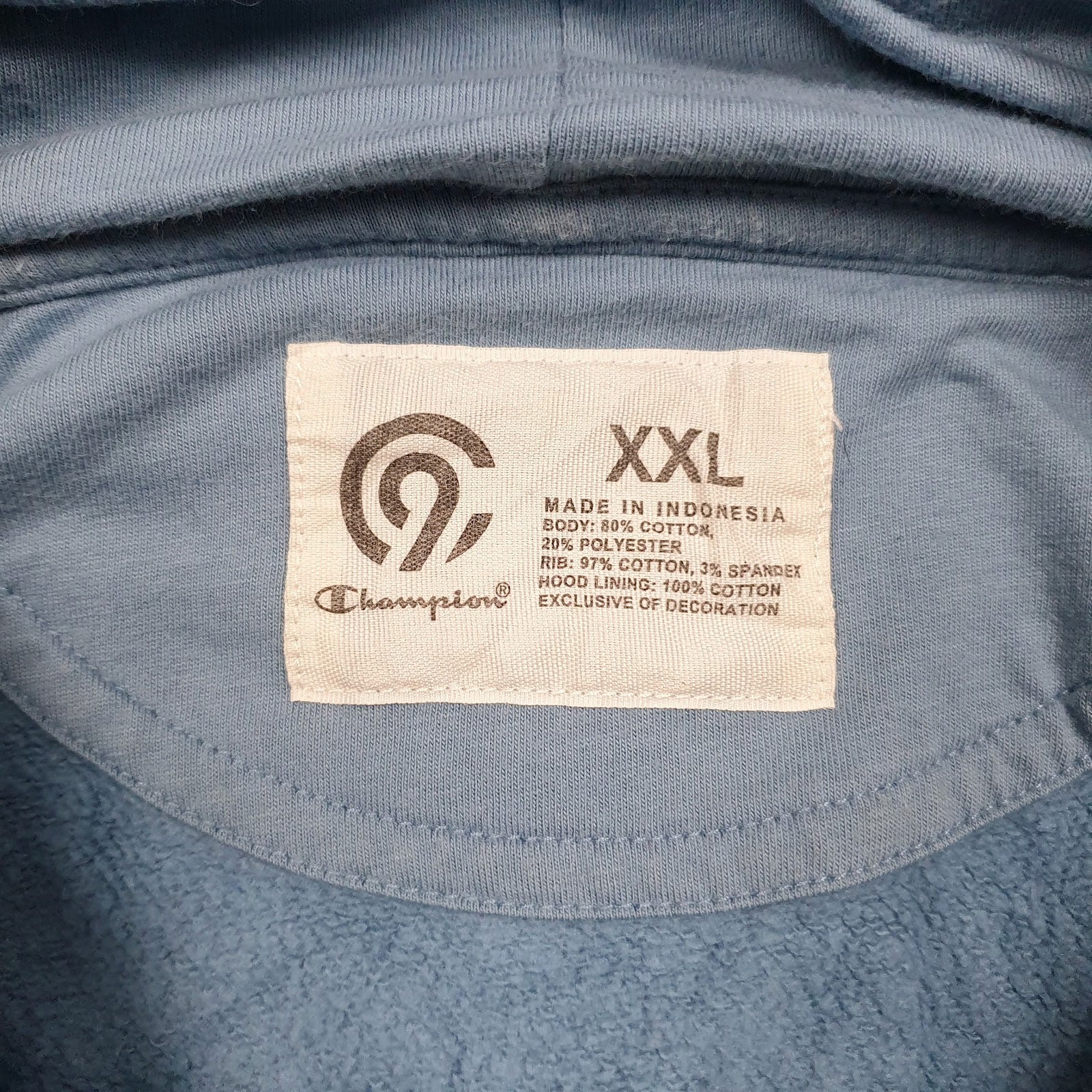 Mens Blue Champion  Hoodie Jumper