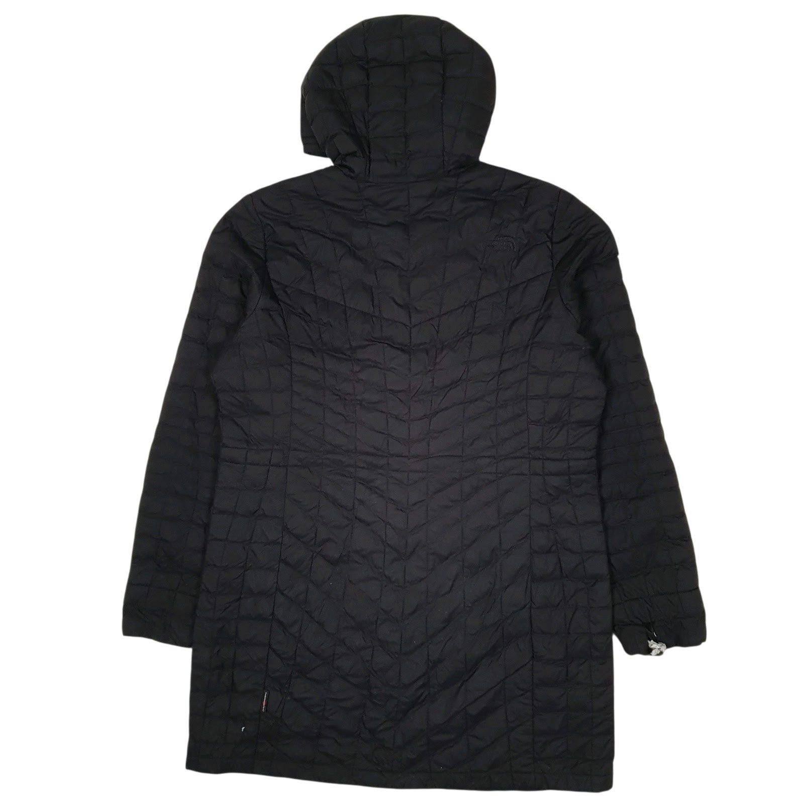 Womens Black The North Face Thermoball Longline Trench Crewneck Coat