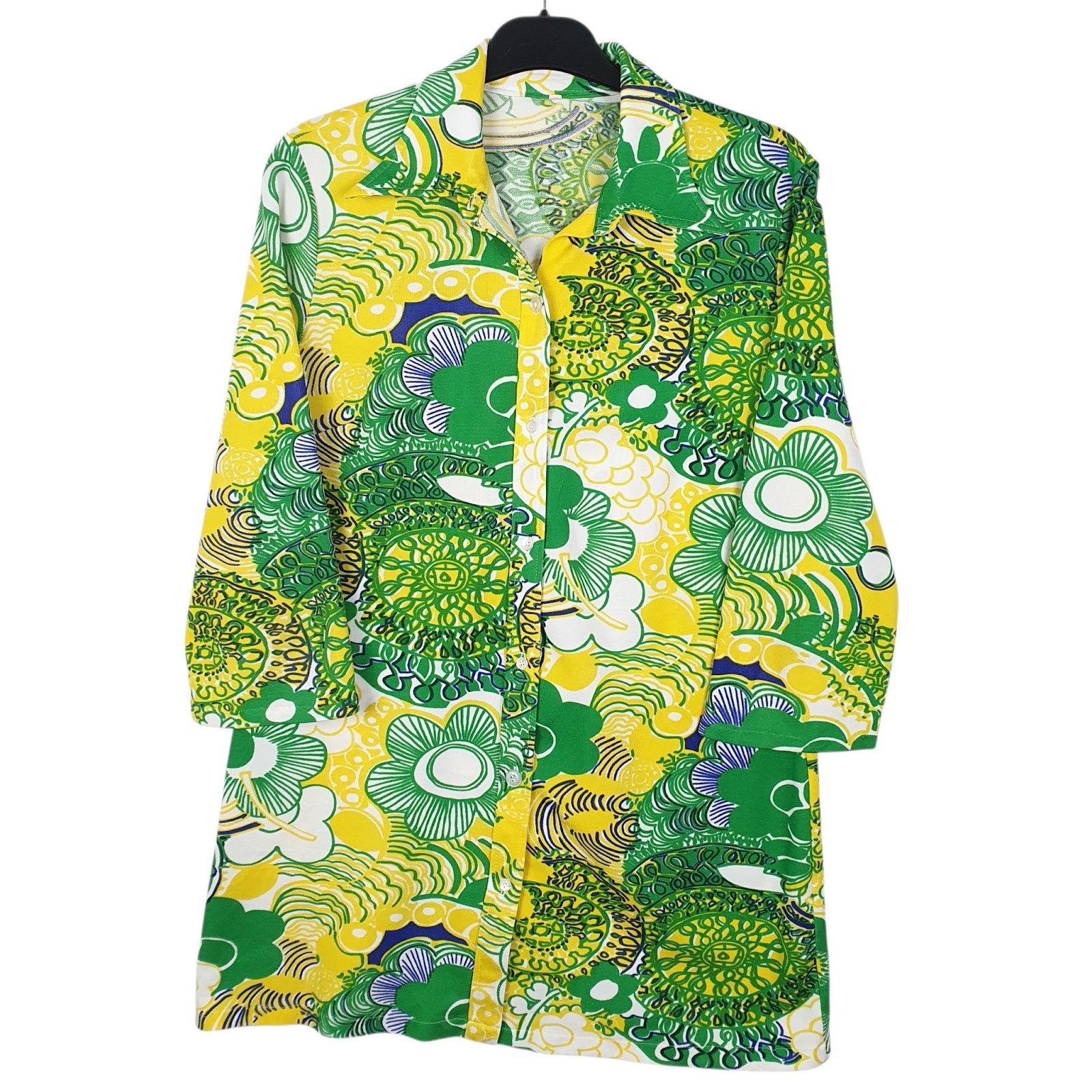 Mens Yellow Tersuisse Hawaiian Short Sleeve Shirt