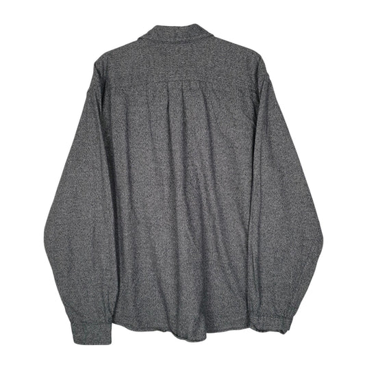 Mens Grey Eddie Bauer Thick Flannel  Shirt