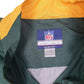 Mens Green NFL Green Bay Packers Quarter Zip Pullover Full Zip Coat